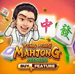 Winning screen in Pong Pong Mahjong MicroGaming slot
