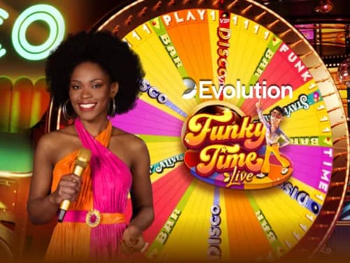 Players spin for big wins on the wheel at Funky Time Live